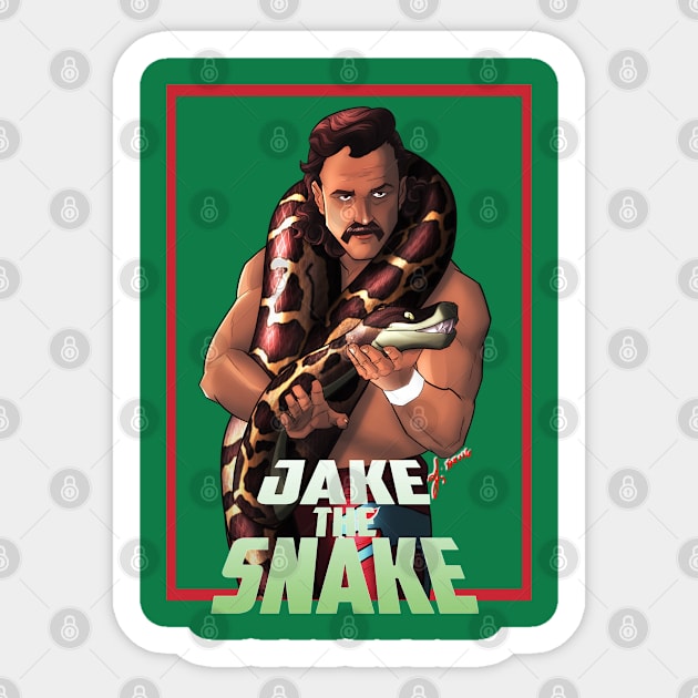 Jake the Snake Sticker by BCXart